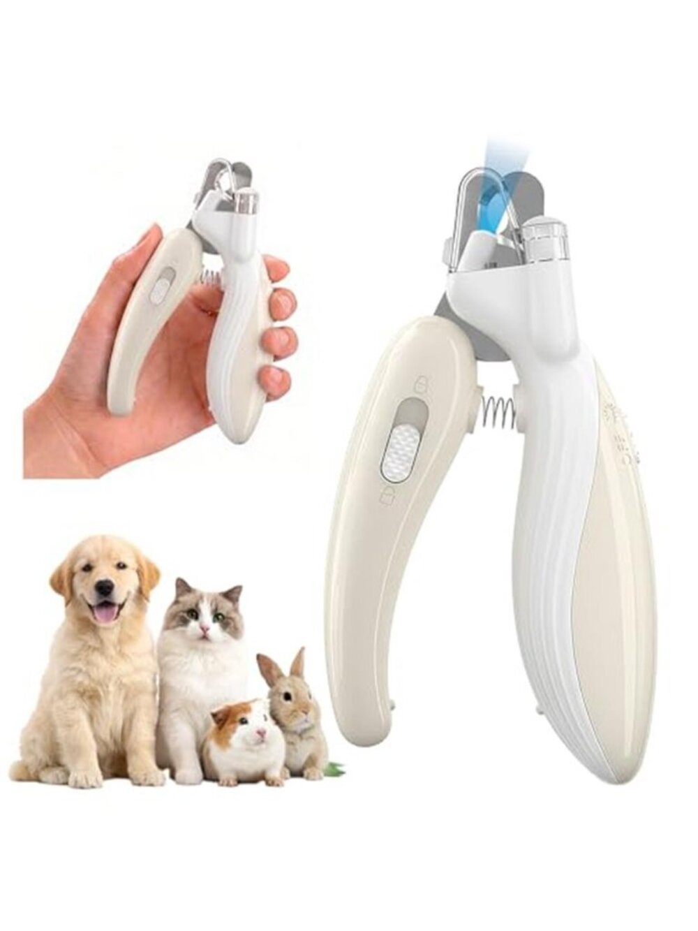 Dog and Cat Nail Clippers with LED Light Illuminates Nails Helps See Quick Pet